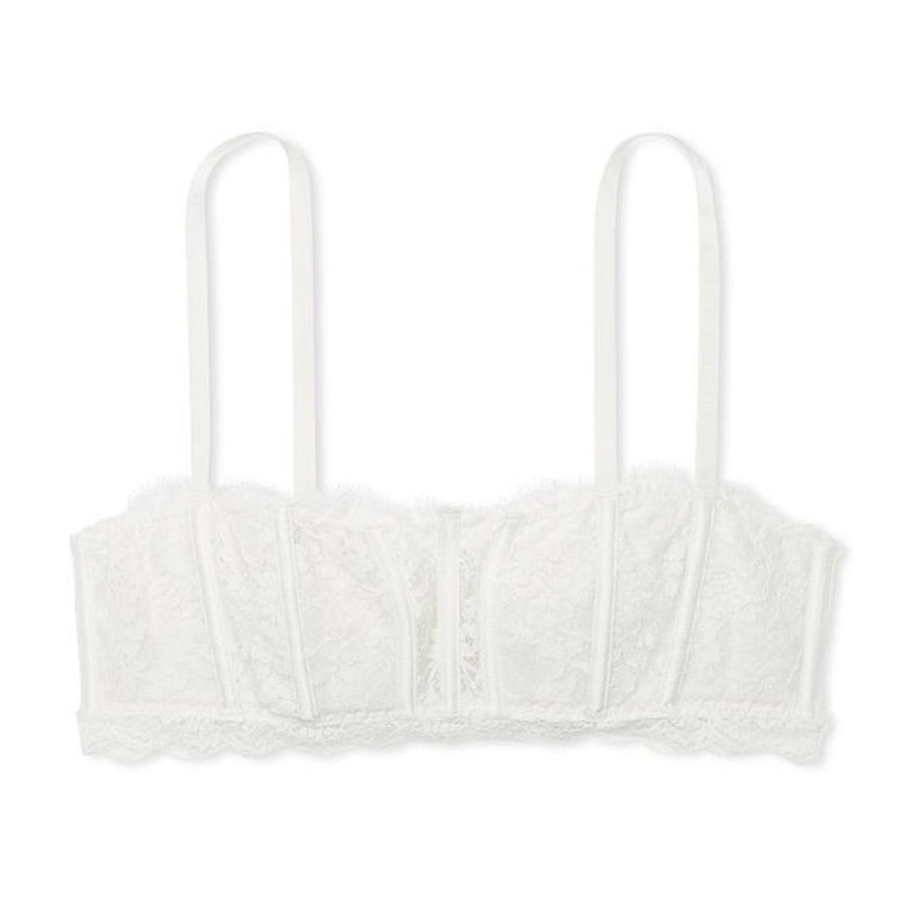 Victoria's Secret White Lace Longline Bralette NWT